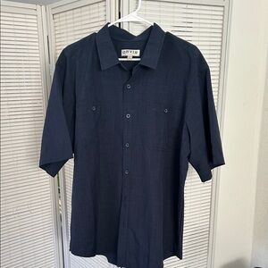 Orvis Men's Dark Blue Casual Shirt